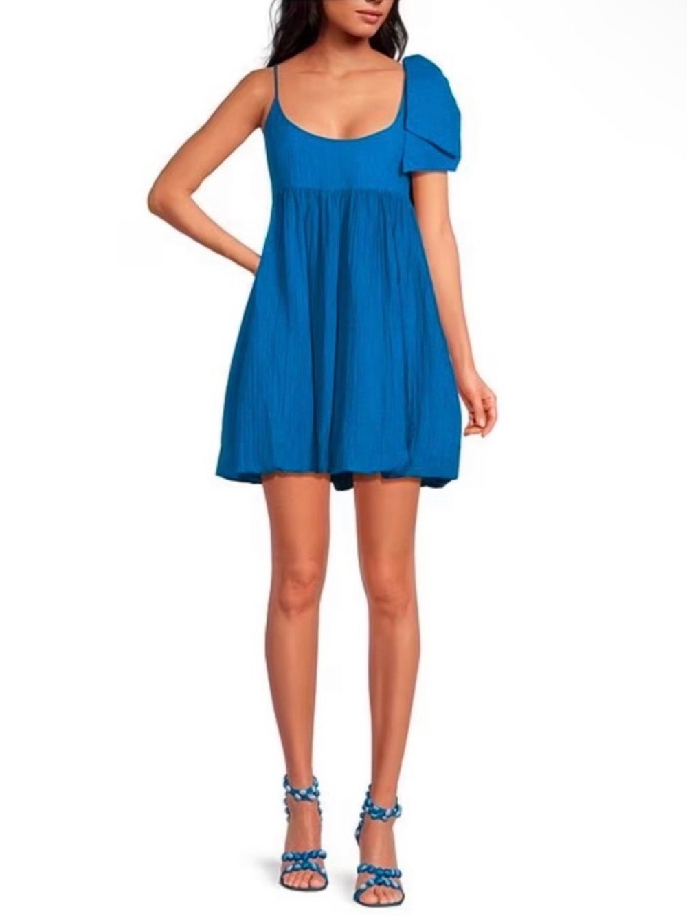 Gianni Bini x Jess Southern Cobalt Blue Bubble Hem Mini Dress Size 4